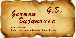 German Dujanović vizit kartica